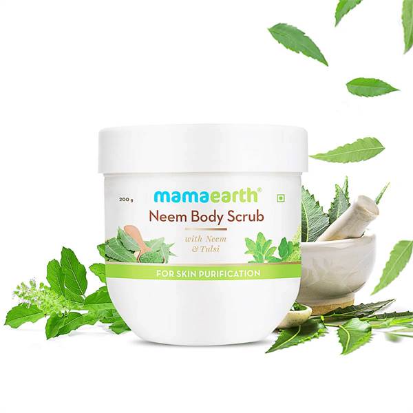 Neem Body Scrub with Neem and Tulsi for Skin Purification
